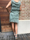 Silkiness Short Dress - Sage