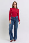 JB82640 - Mid Rise Wide Leg w/Tint - Dk. Denim