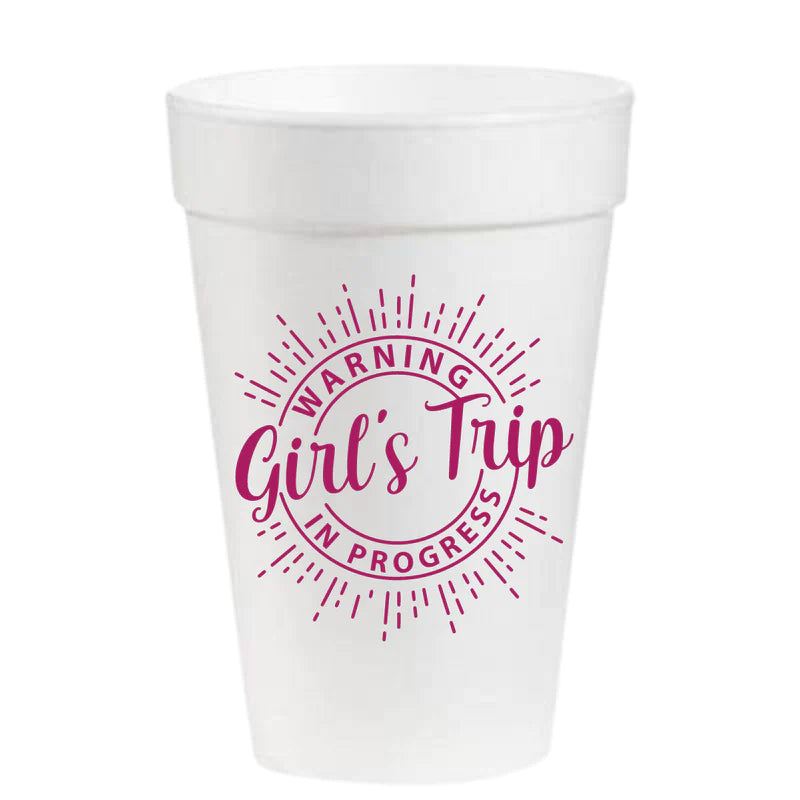 Girl's Trip - 16 oz. Styrofoam Cups