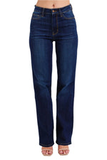 JB882627 - High Waist Straight Jean - Dk. Denim