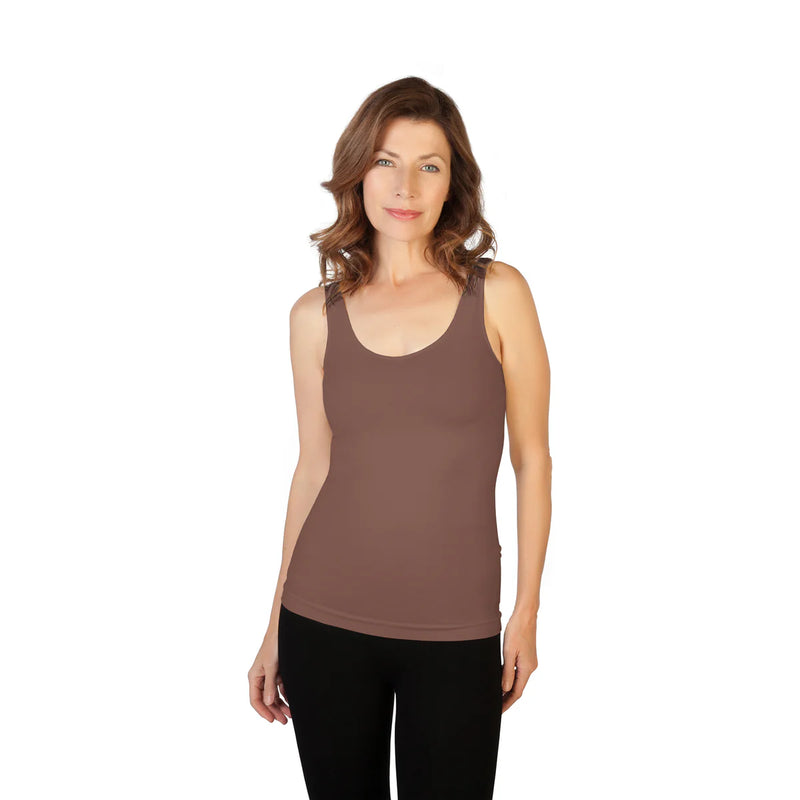 SKNY T Basic Scoop Neck Tank - Copper