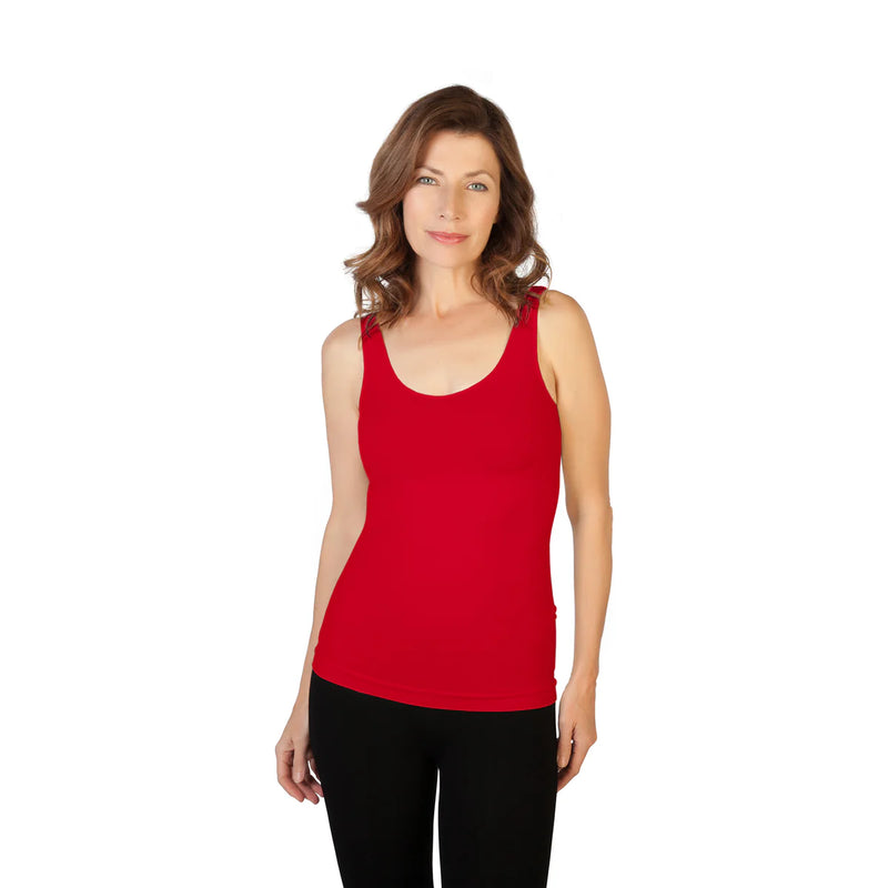 SKNY T Basic Scoop Neck Tank - Red