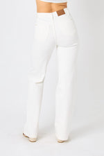 JB88781 High Waist Braided Detail Jean - White