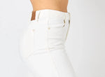 JB88781 High Waist Braided Detail Jean - White