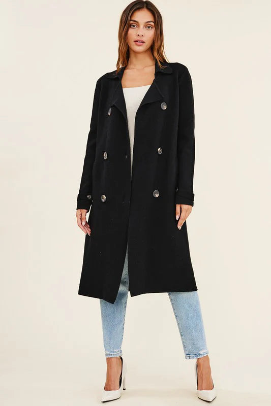 Timeless Cashmere Blend Peacoat - Black