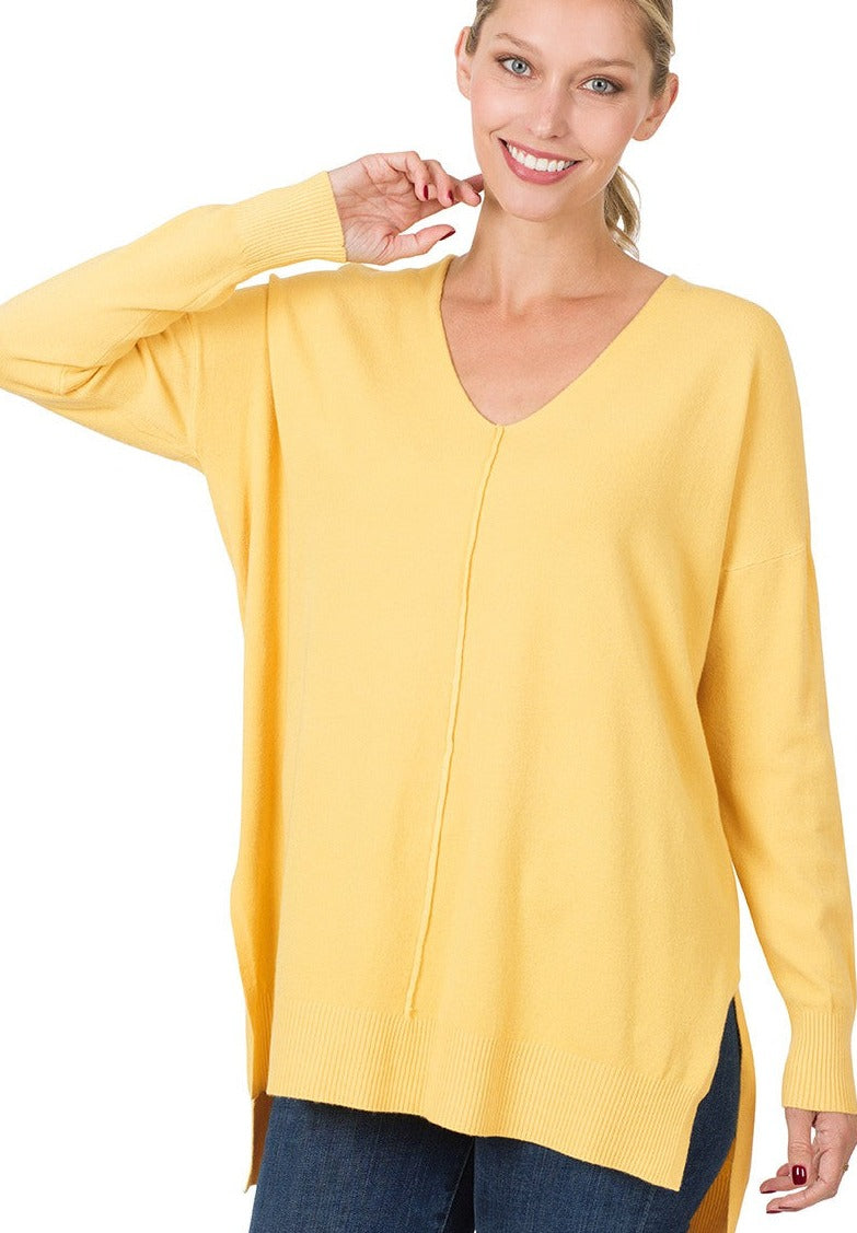 Diana Seamed Sweater - Butter