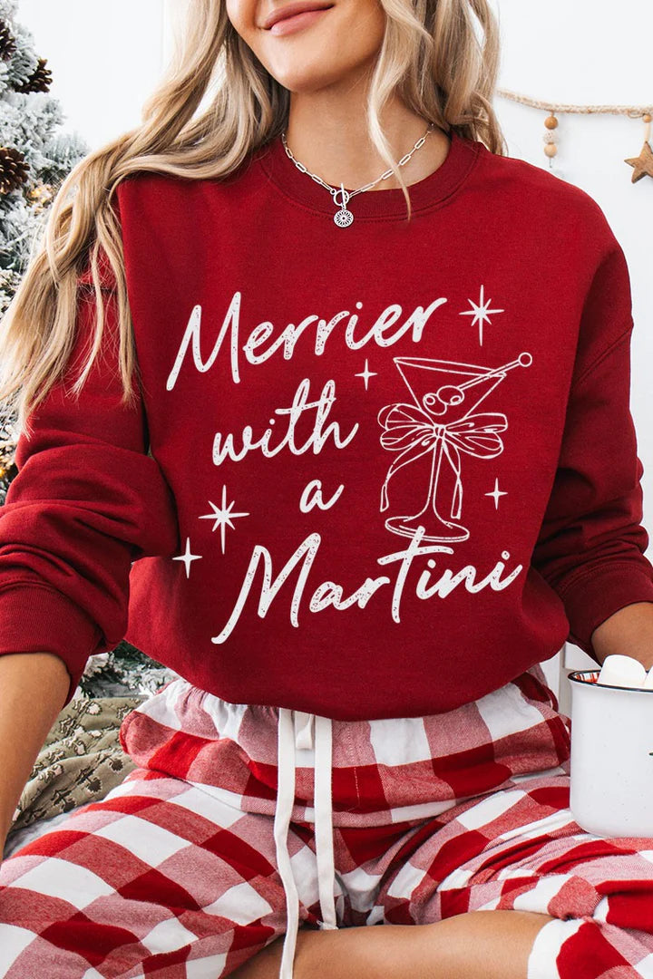 Merrier Martini Sweatshirt - Red