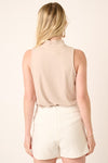 Mock Neck Tank Top - Nude