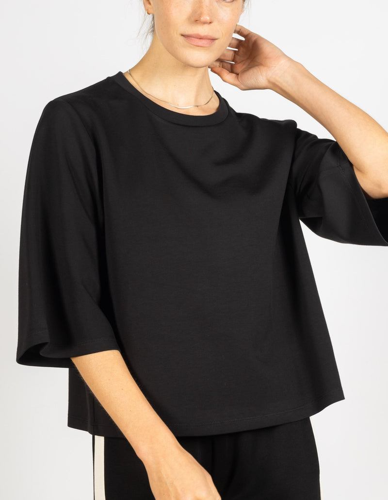 Tina Modal Knit Top - Black