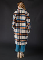 Central Park Plaid Coat - Cream/Rust