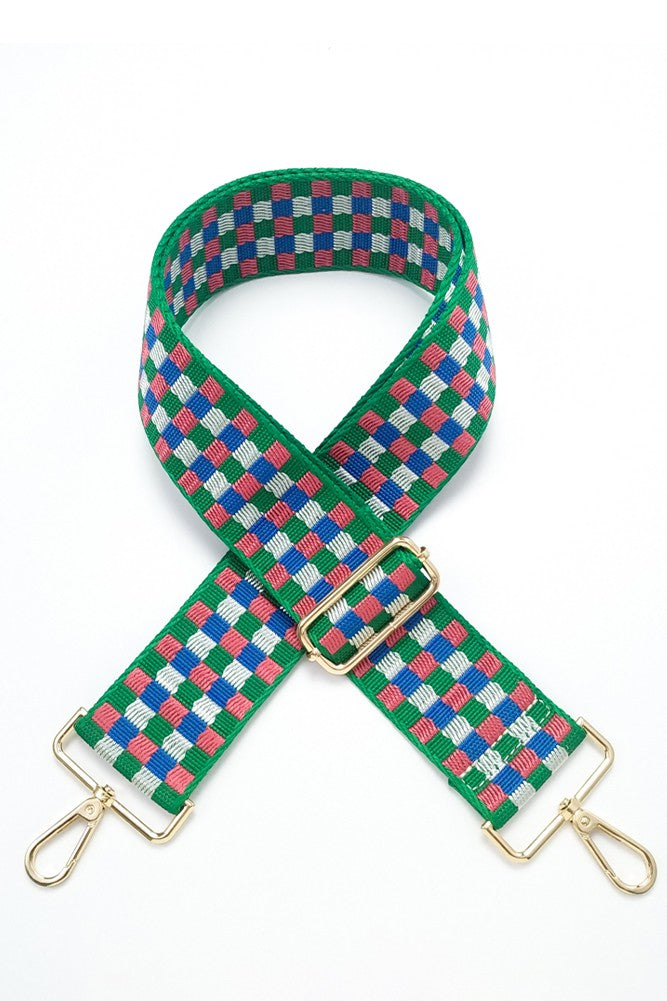 Check Pattern Guitar Strap - Green