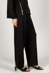 Side Bind Wide Leg Modal Pant - Black