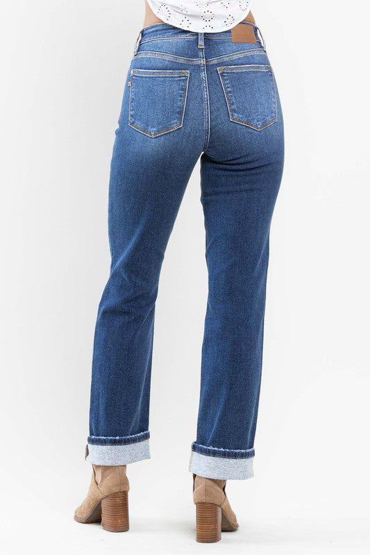 JB82561  Thermal Straight Jean - Dk. Denim