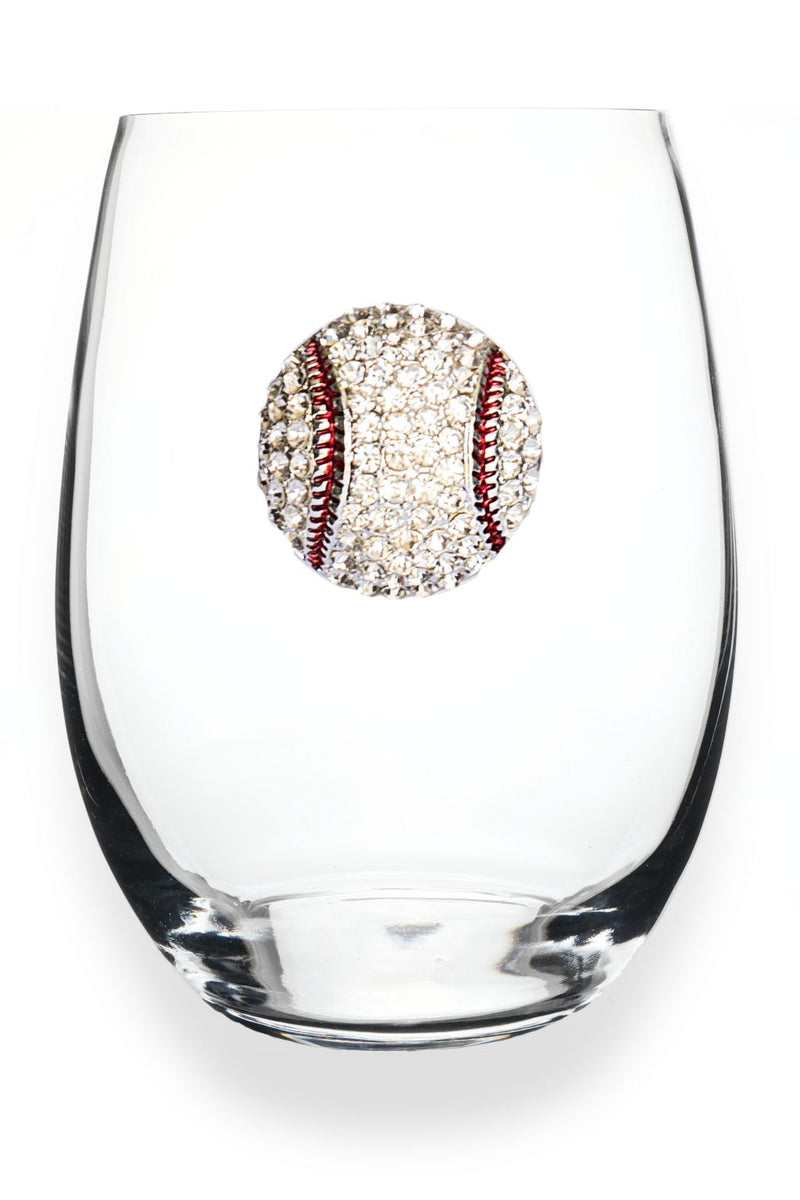 QJ Stemless Wine Glass - Baseball