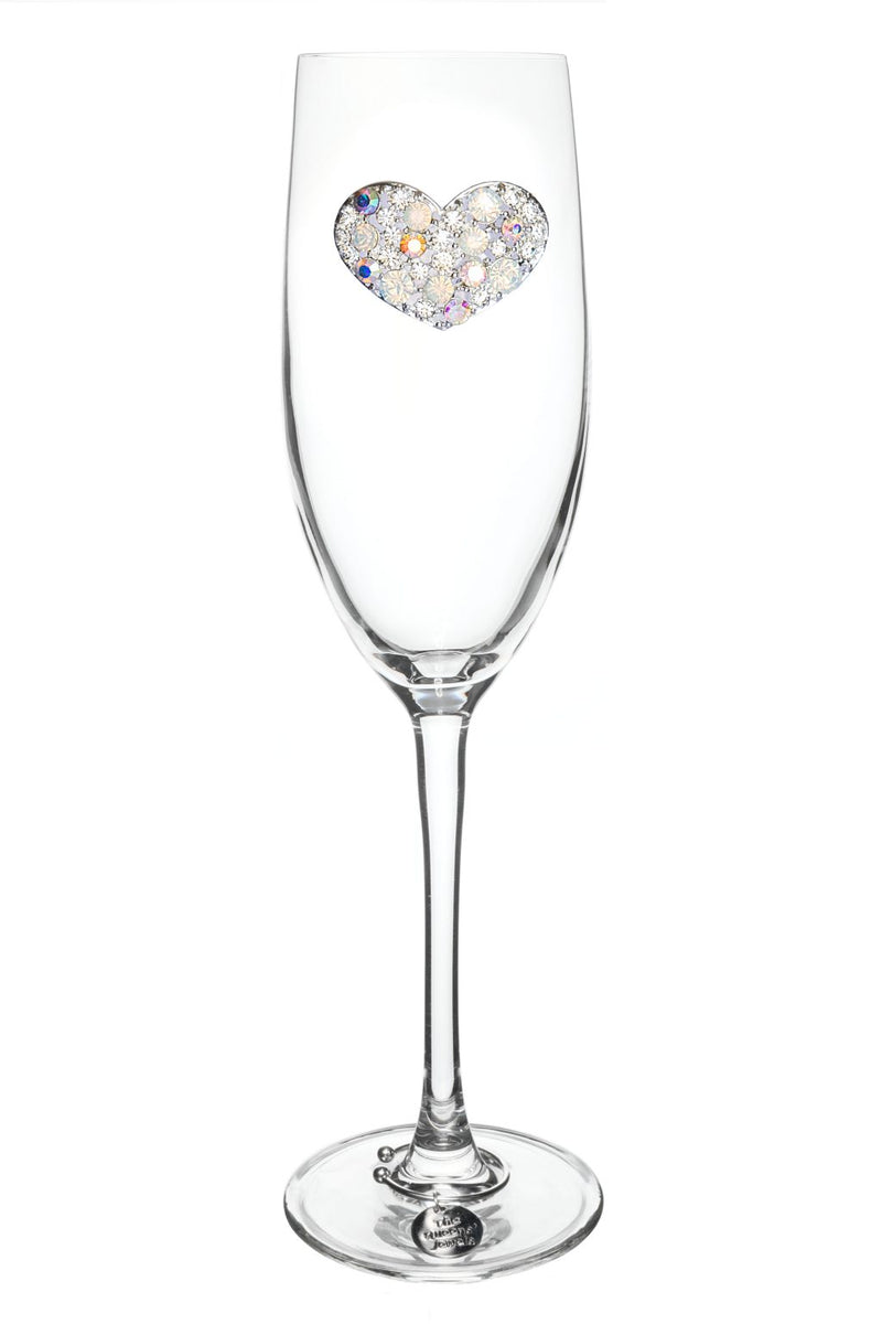 QJ Stemmed Champagne Flute - Clear Heart