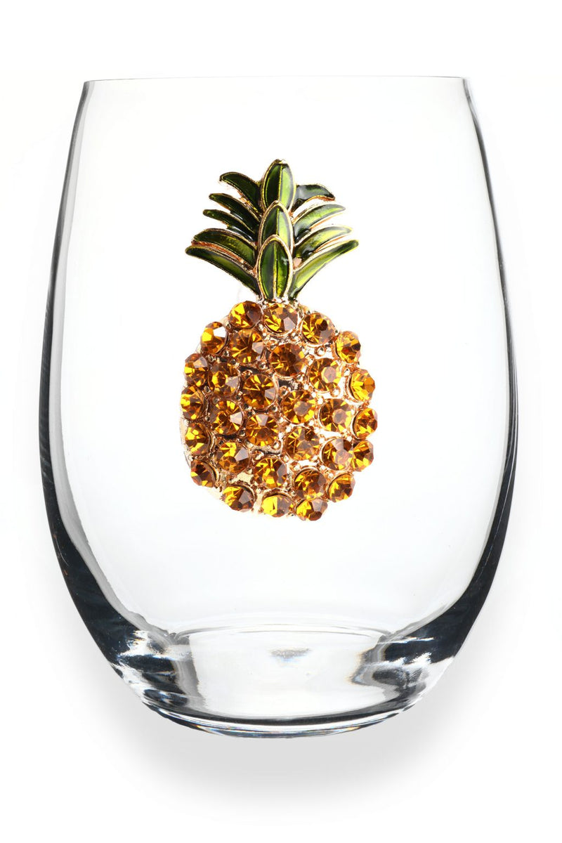 QJ Stemless Wine Glass - Pineapple