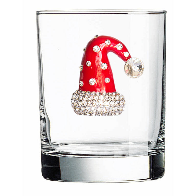 QJ Double Old Fashion Glass - Santa Hat