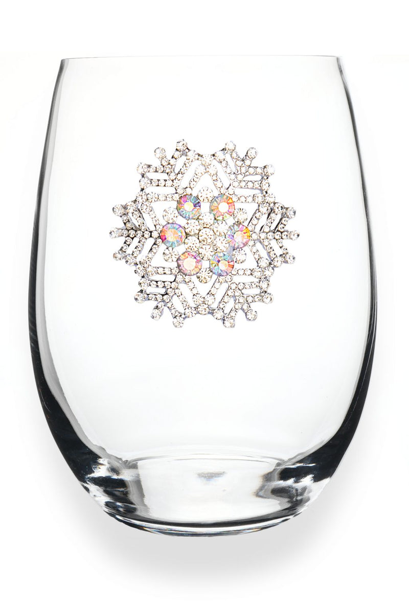 QJ Stemless Wine Glass - Snowflake
