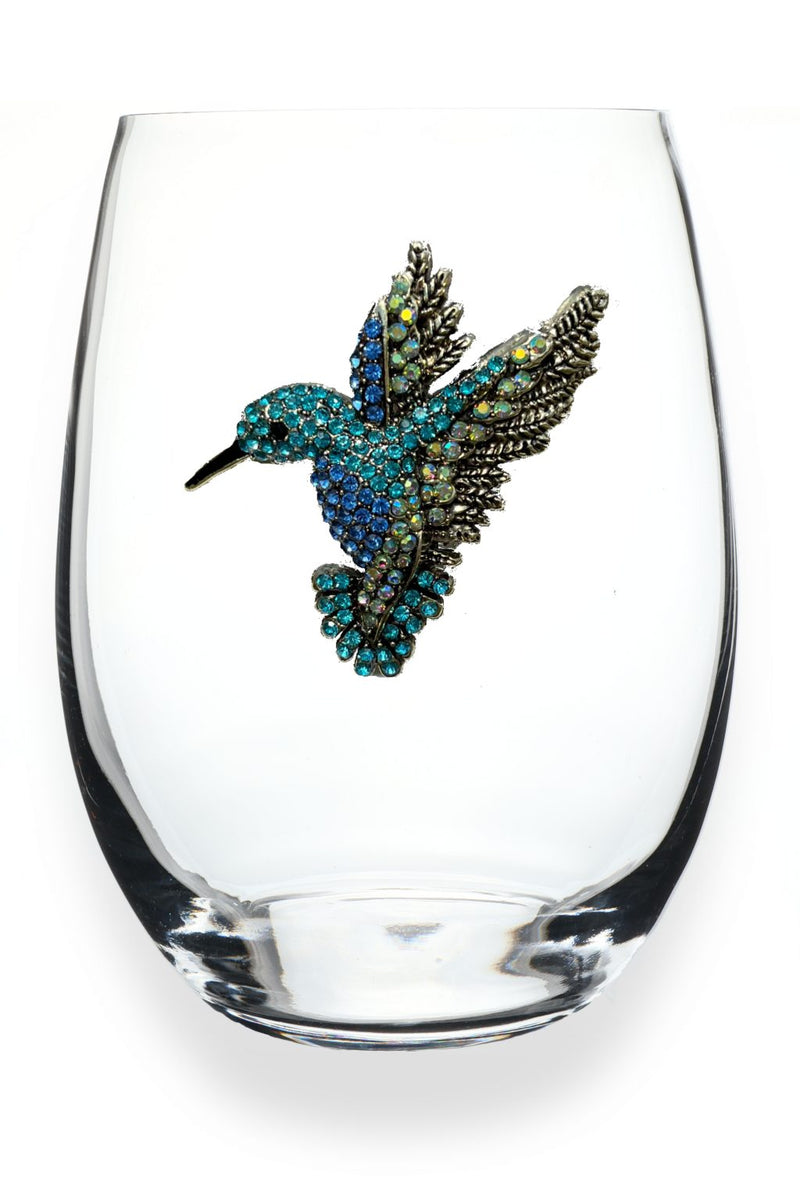 QJ Stemless Wine Glass - Hummingbird