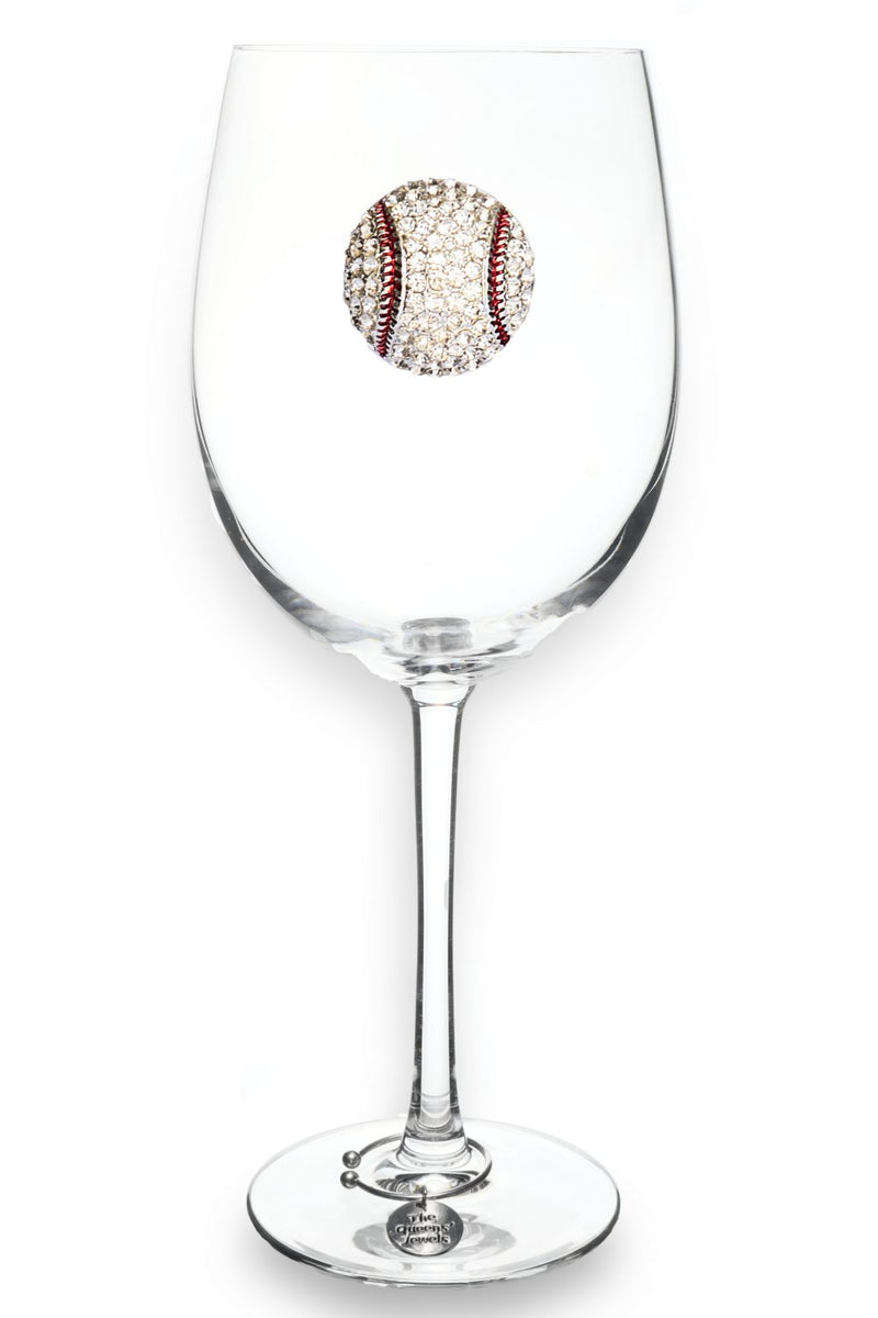 QJ Stemmed Wine Glass - Baseball