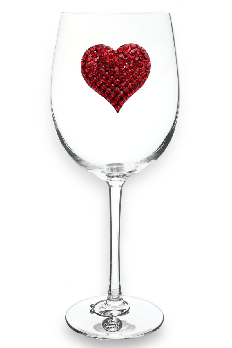 QJ Stemmed Wine Glass - Red Heart