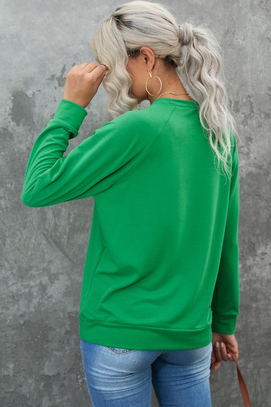 Lucky With Clover Top - Green