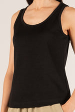 Modal Scoop Neck Tank - Black