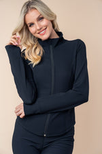 Ribbed Active Jacket - Black