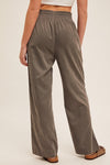 Drawstring Elastic Waist Pant - Charcoal