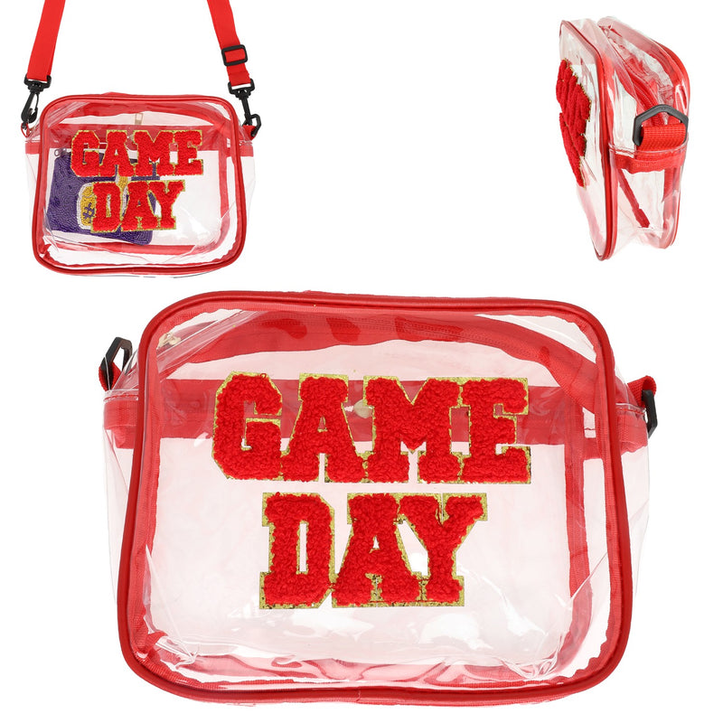 Clear Crossbody Game Day Stadium Bag - Red