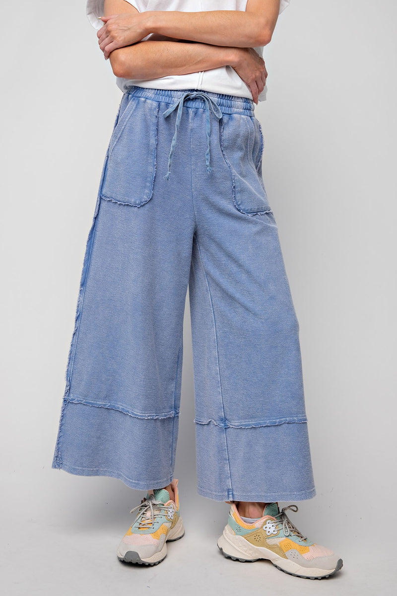 Mineral Wash Inside-Out Pants - Denim