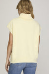 Sleeveless Turtleneck Sweater Top - Cream