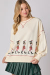 Christmas Soldiers Terry Top - Cream