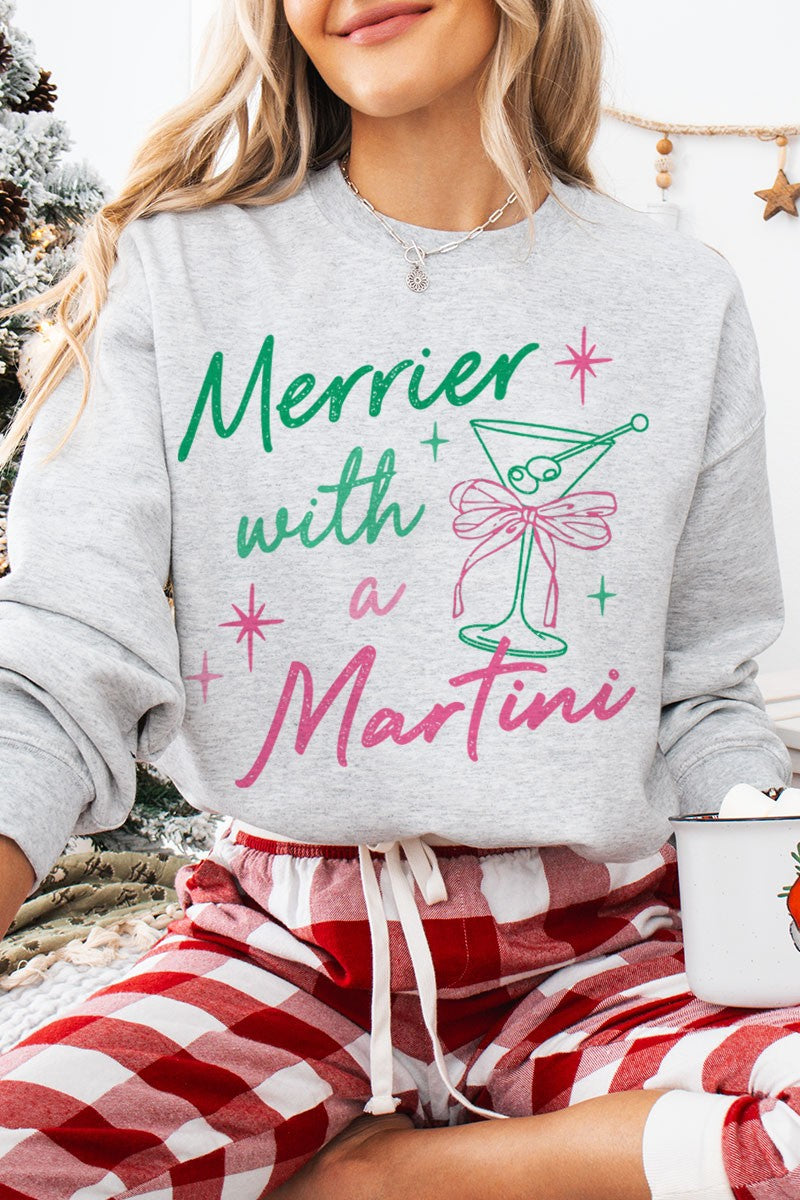 Merrier Martini Sweatshirt - Grey