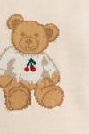 Cherry Bear Sweater - Natural