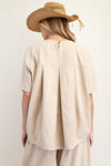 Flower Patches Knit Top - Khaki
