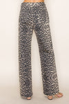 HW Leopard Print Jean - Brown/Blk