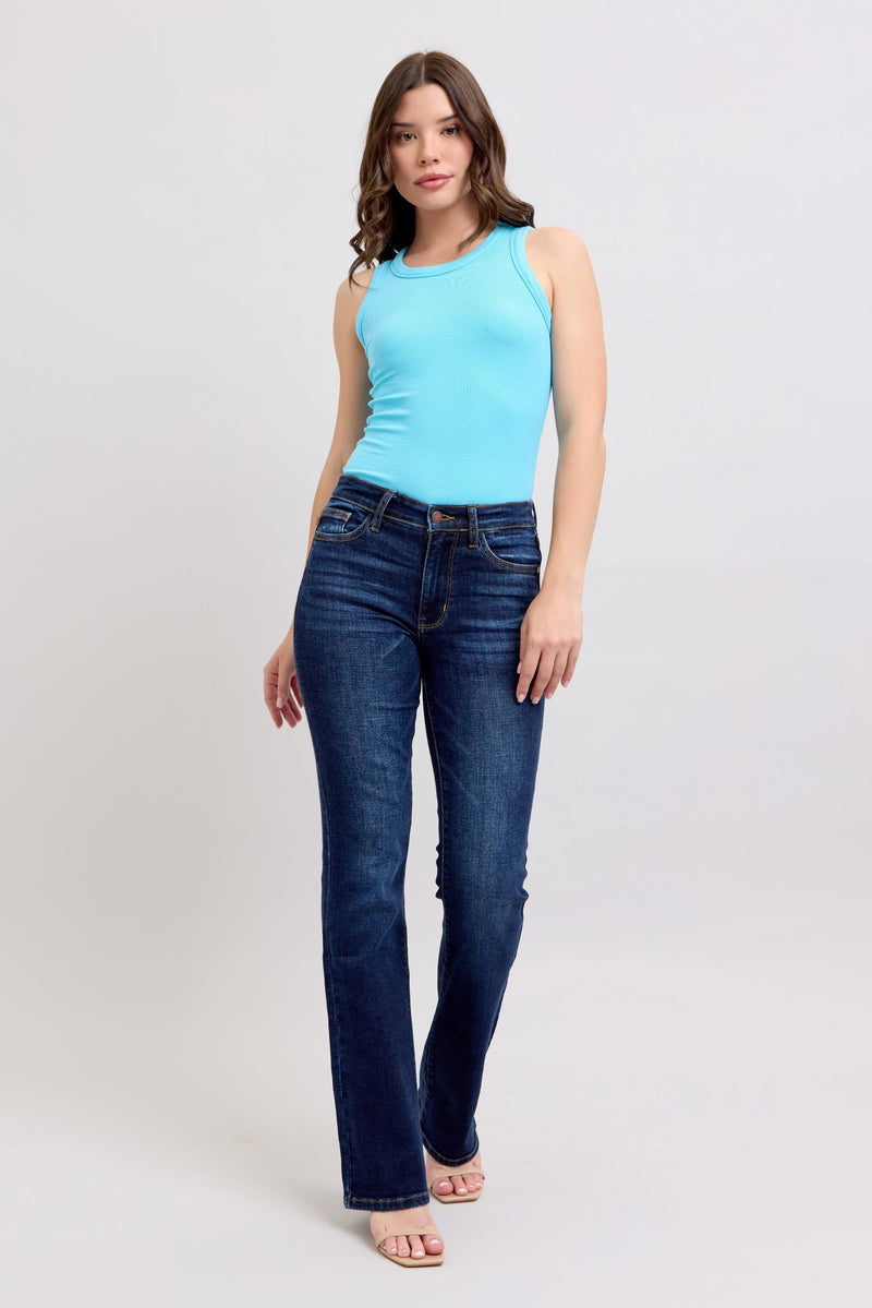JB82586 Mid-Rise Bootcut Jean - Dark