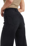 BYW8103 Wide Leg Patch Pocket Jean - Black