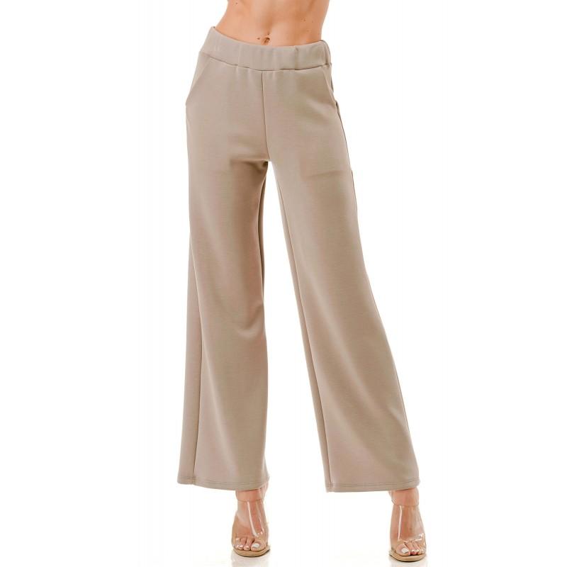 Straight Leg w/Pocket Pants - Taupe