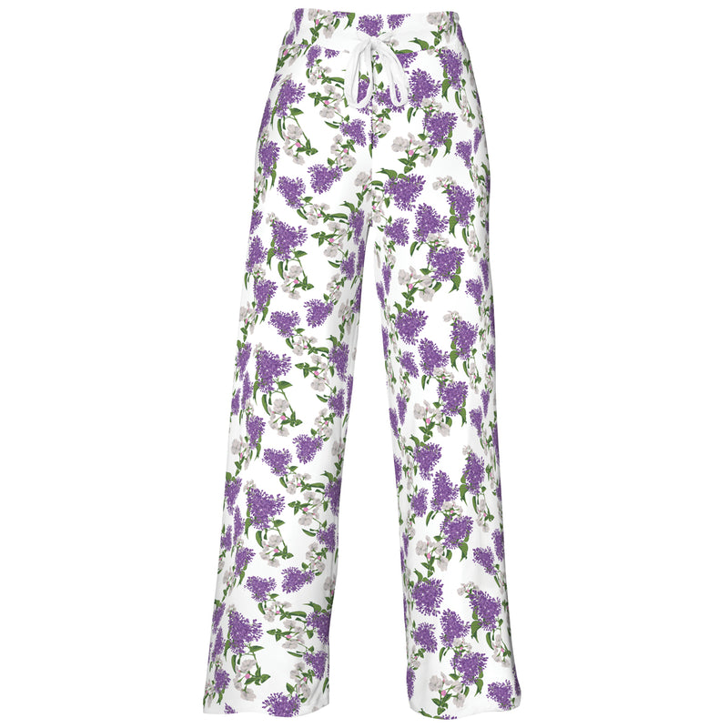 Lilac Spring Bloom Pj Pant - White Multi