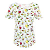 Wine Tasting Bloom Pj Top - Lt. Blue