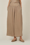 Wide Leg Satin Pants - Desert Taupe