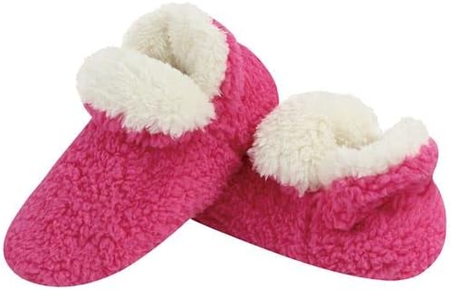 Sherpa Bootie Slippers - Hot Pink