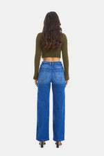 Chloe High-Rise Wide Leg Jean - Med. Blue