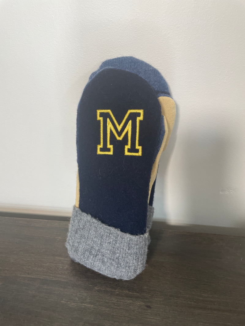 Wear-it-Again Wool Mittens - Michigan "M"