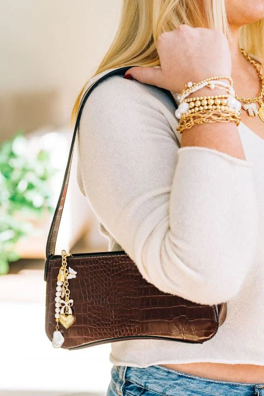 ID Pearl Charm Bag Clip