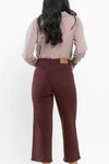 JB88752 High Waist Wide Crop Jean - Ripe Plum