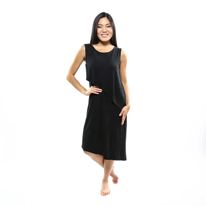 SKNY T Asymmetrical Dress - Black