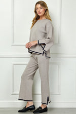 Accent Hem Pant - Mocha